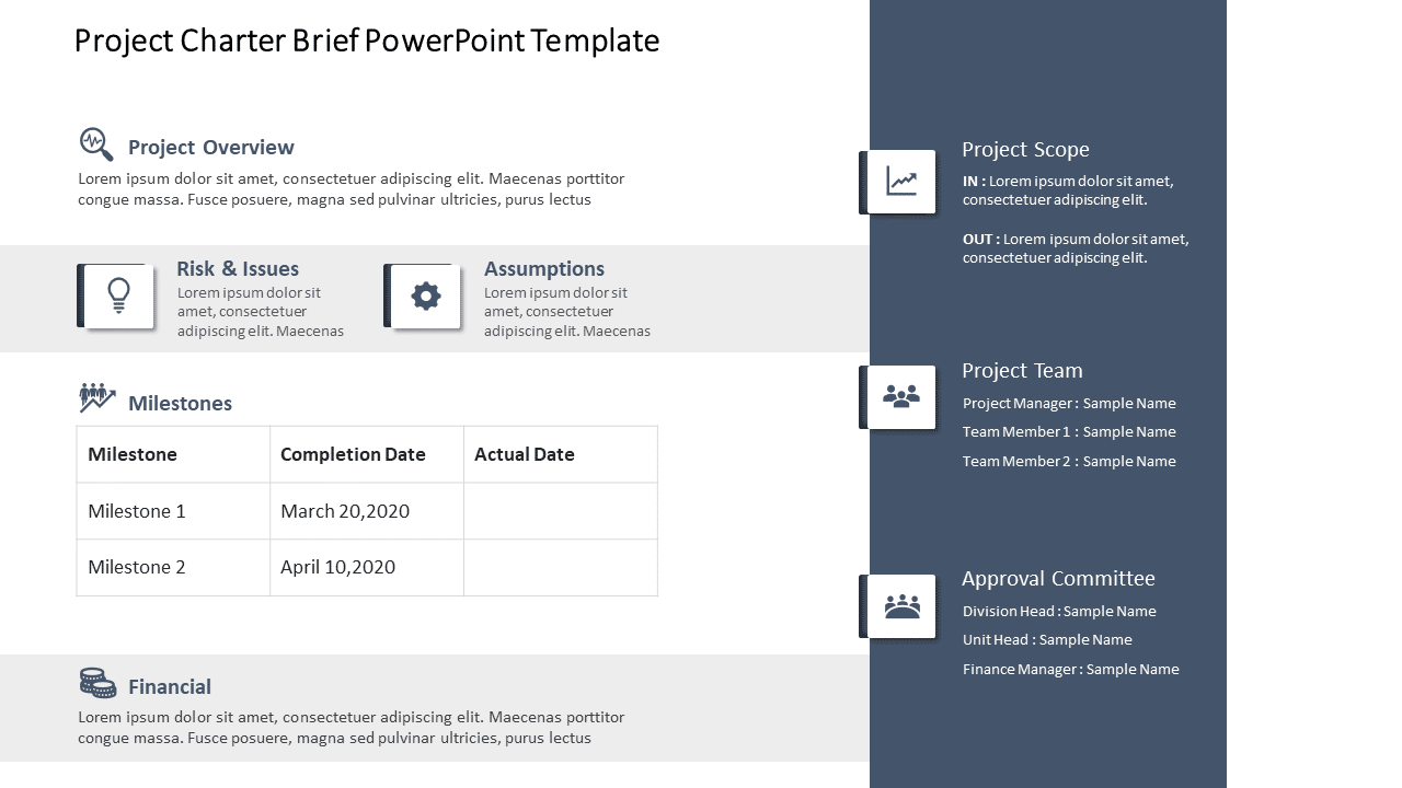 Project Charter Brief 02 PowerPoint Template & Google Slides Theme