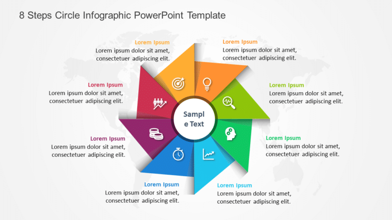 8 Steps Circle Infographic PowerPoint Template & Google Slides Theme