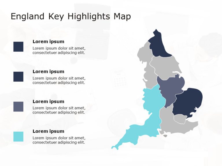 England Map PowerPoint Template 03 & Google Slides Theme