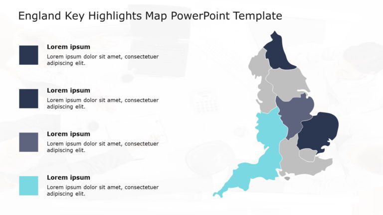 England Map PowerPoint Template 03 & Google Slides Theme