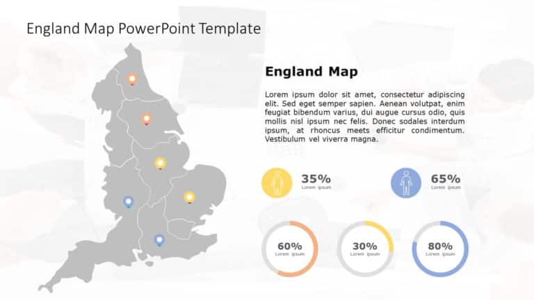 England Map PowerPoint Template 04 & Google Slides Theme