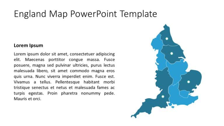 England Map PowerPoint Template 06 & Google Slides Theme