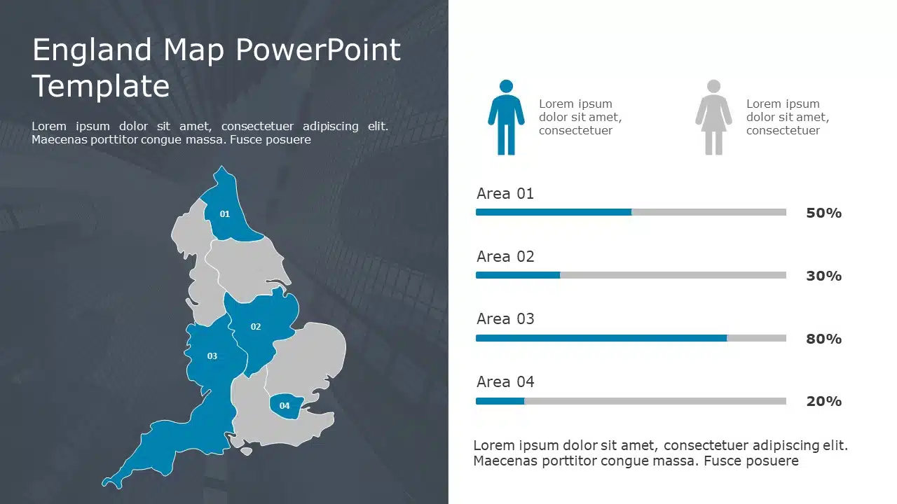 England Map PowerPoint Template 09 & Google Slides Theme