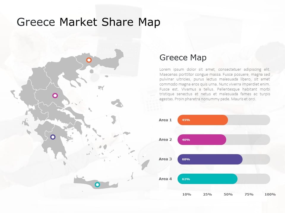 Greece Map PowerPoint Template 01