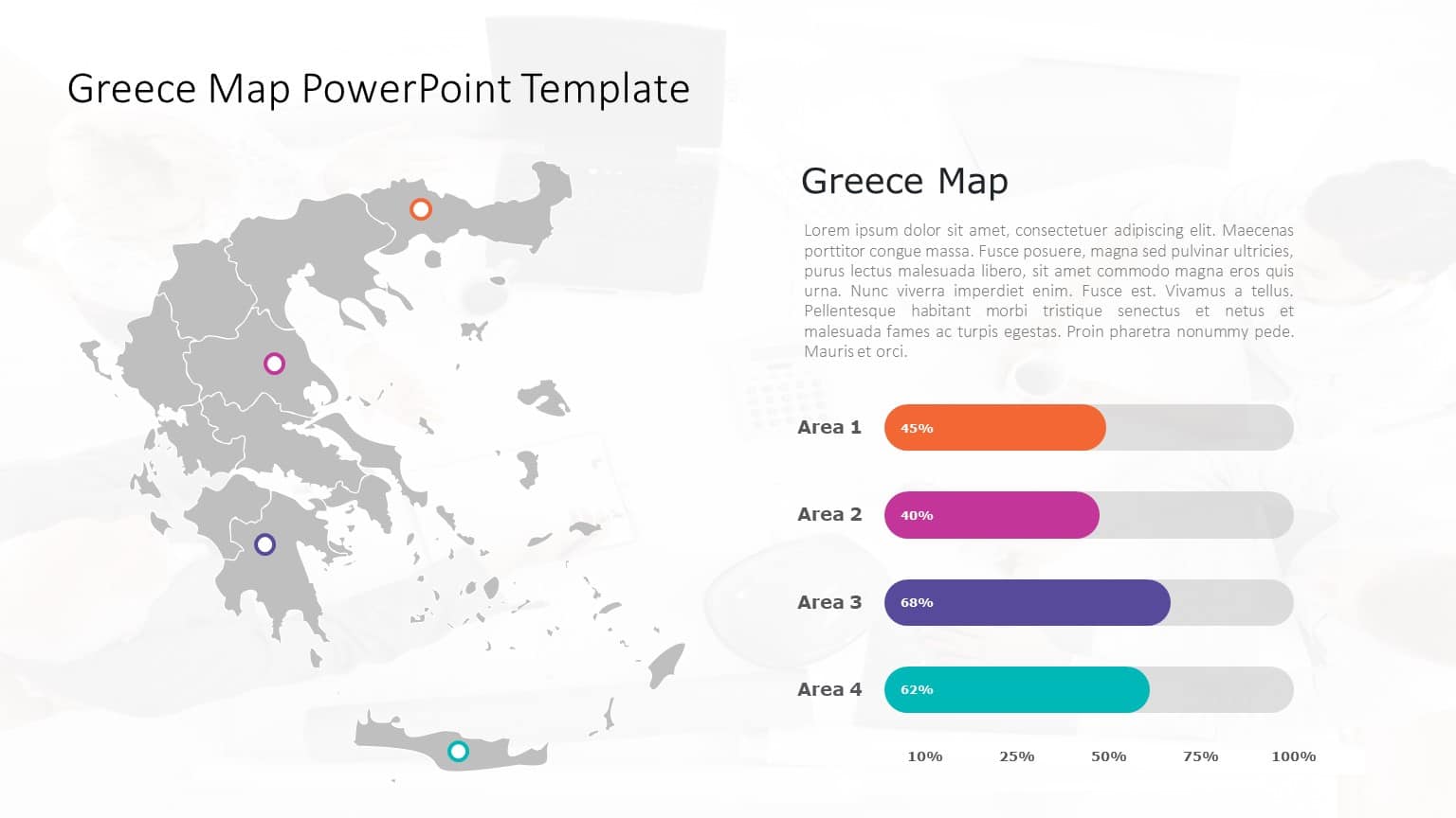 Greece Map PowerPoint Template 01 & Google Slides Theme