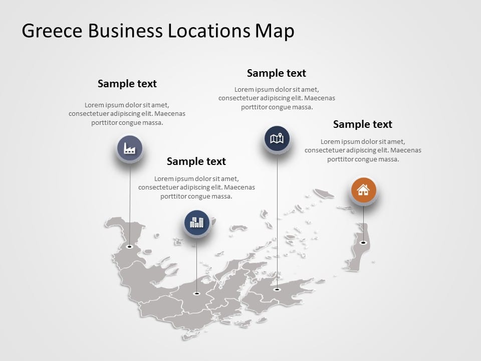 Greece Map PowerPoint Template 02 & Google Slides Theme