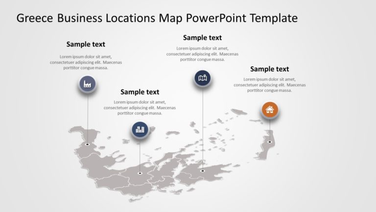 Greece Map PowerPoint Template 02 & Google Slides Theme