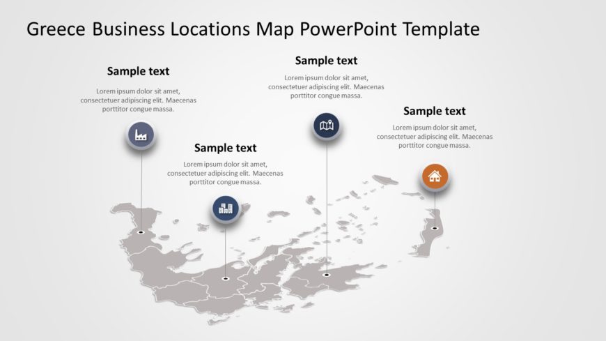 Greece Map PowerPoint Template 02