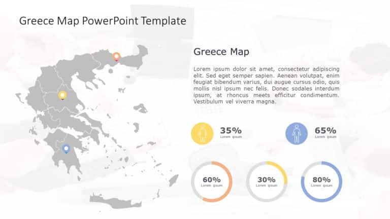 Greece Map PowerPoint Template 04 & Google Slides Theme