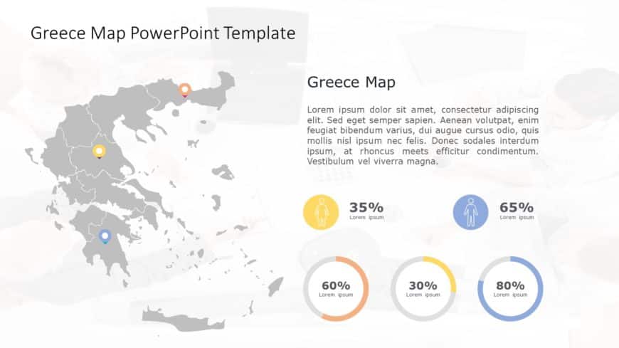 Greece Map PowerPoint Template 04