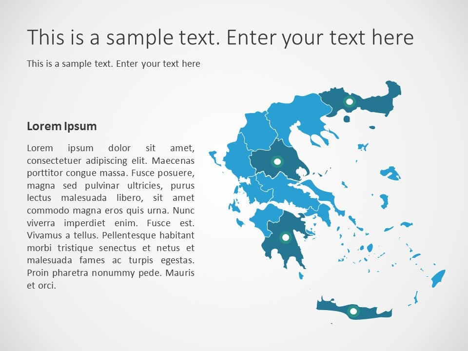 Greece Map PowerPoint Template 06 & Google Slides Theme