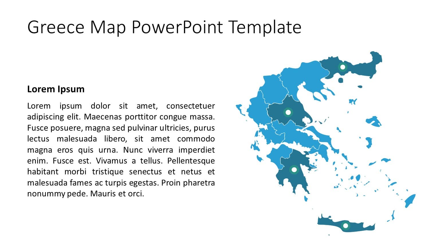Greece Map PowerPoint Template 06 & Google Slides Theme