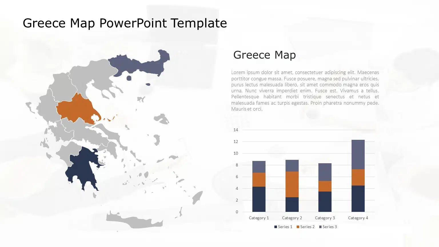 Greece Map PowerPoint Template 07 & Google Slides Theme