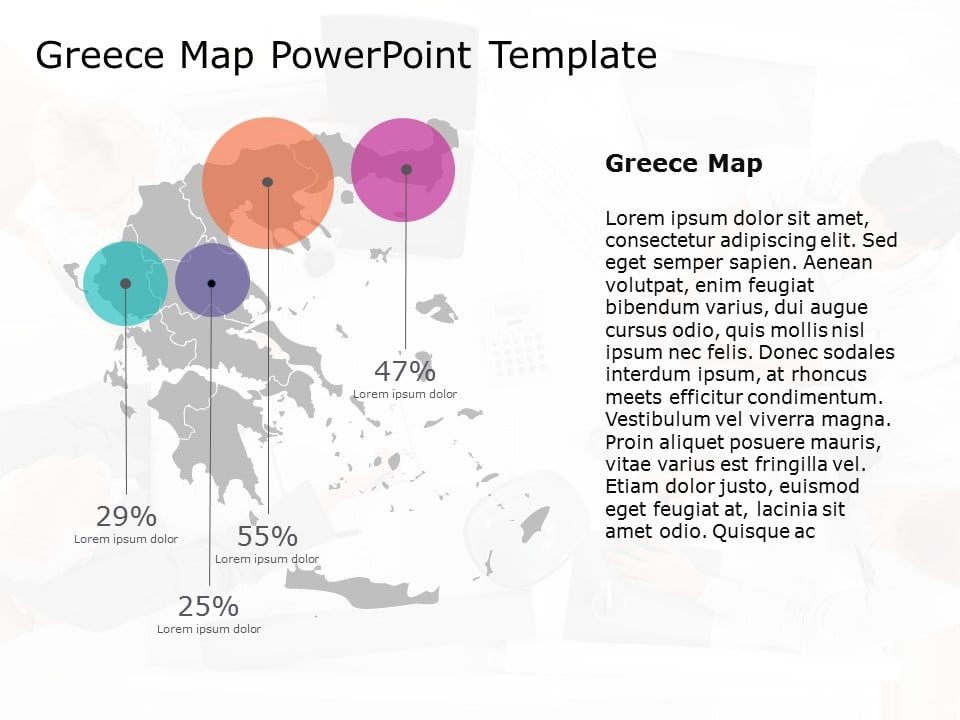 Greece Map PowerPoint Template 08 & Google Slides Theme