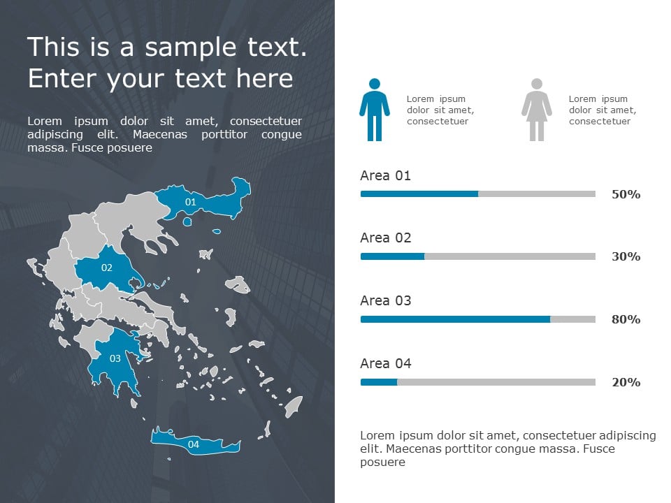 Greece Map PowerPoint Template 09 & Google Slides Theme