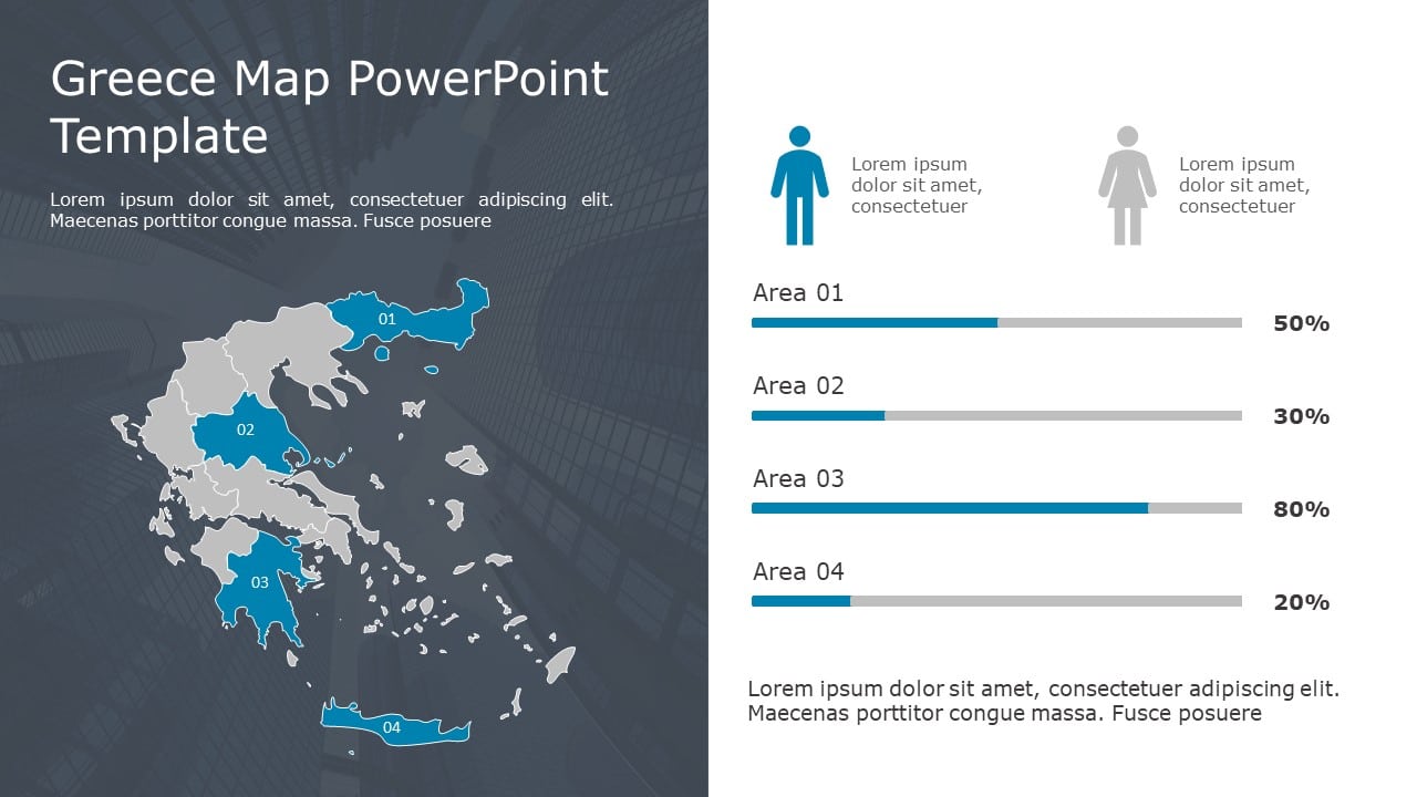 Greece Map PowerPoint Template 09 & Google Slides Theme