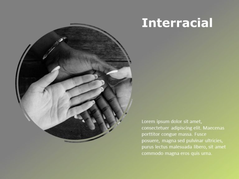 Interracial Diversity PowerPoint Template