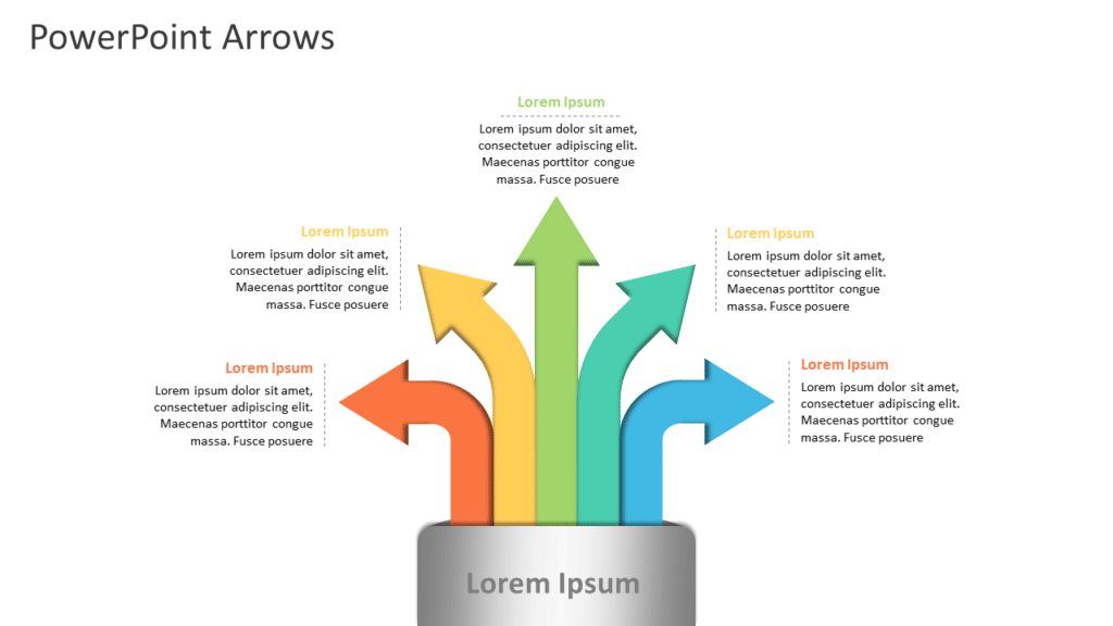 5 Arrows Growth Driver PowerPoint Template