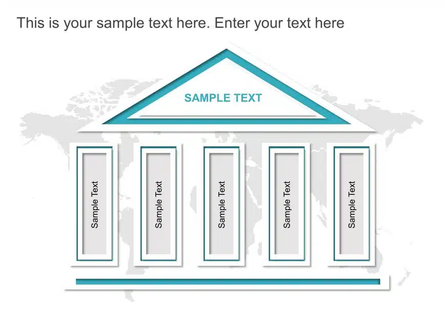 5 Steps Strategy Pillar PowerPoint Template