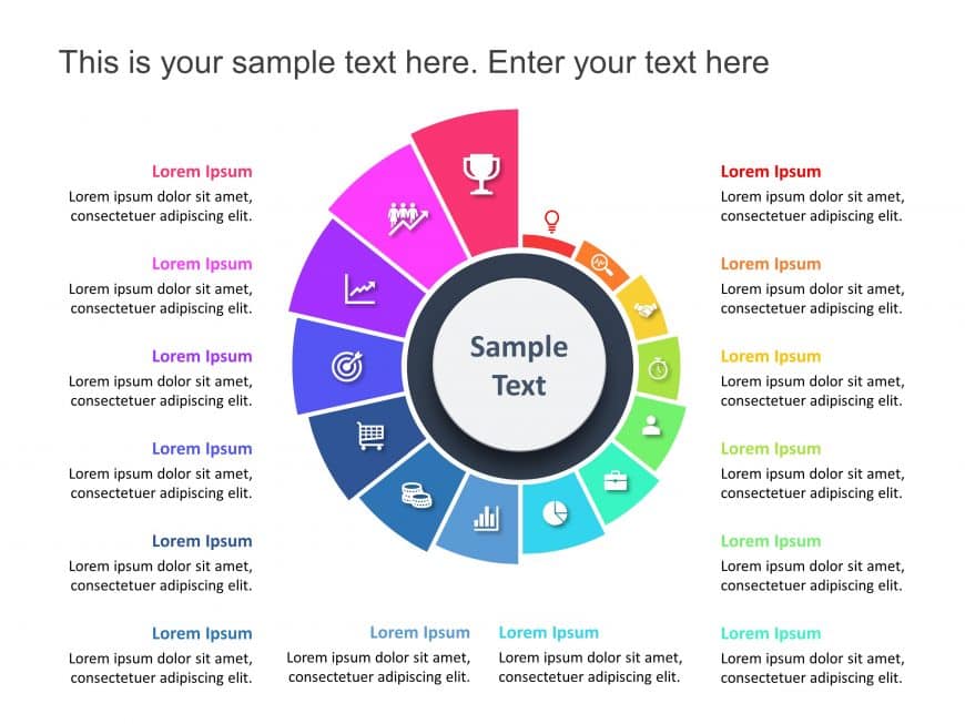 14 Steps Circle Infographic PowerPoint Template