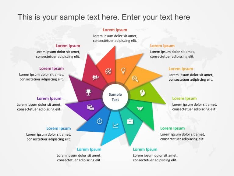 11 Steps Circle Infographic PowerPoint Template & Google Slides Theme