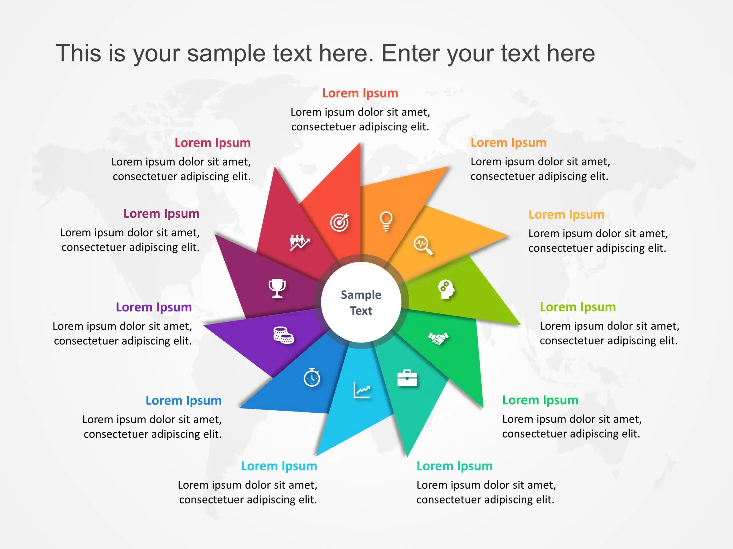 11 Steps Circle Infographic PowerPoint Template & Google Slides Theme