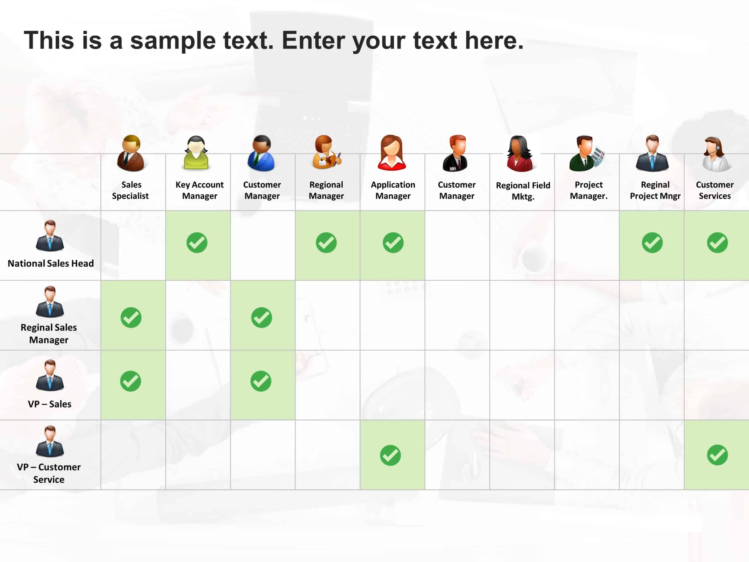 Roles and Responsibilities Slide Table PowerPoint Template