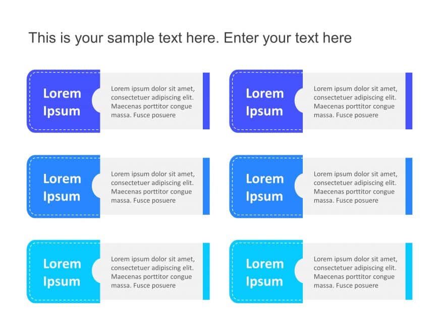 6 Steps List Slide PowerPoint Template