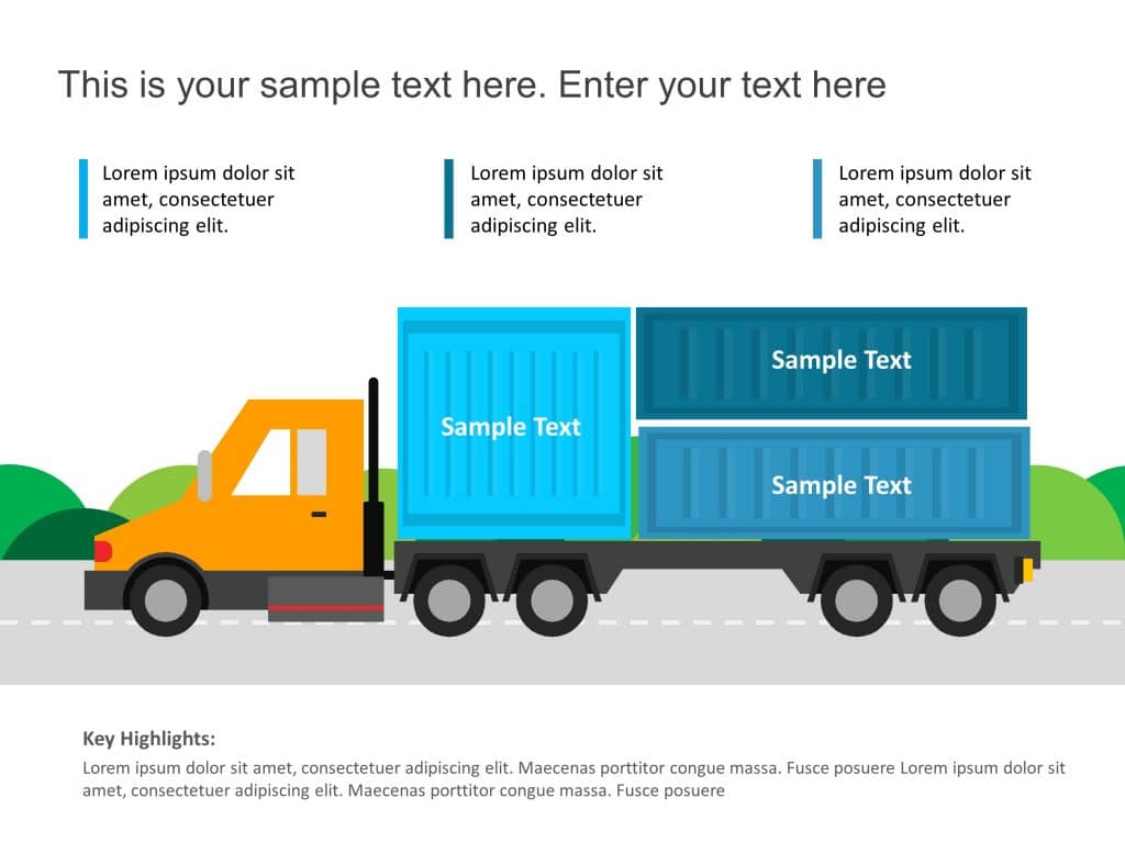 Free Logistics Truck Powerpoint Template Free Powerpoint Templates Images