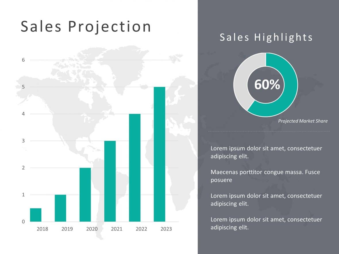 Sales Forecasting Projections PowerPoint Template SlideUpLift