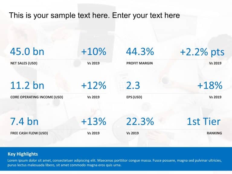 Key Financial Performance Metrics PowerPoint Template & Google Slides Theme