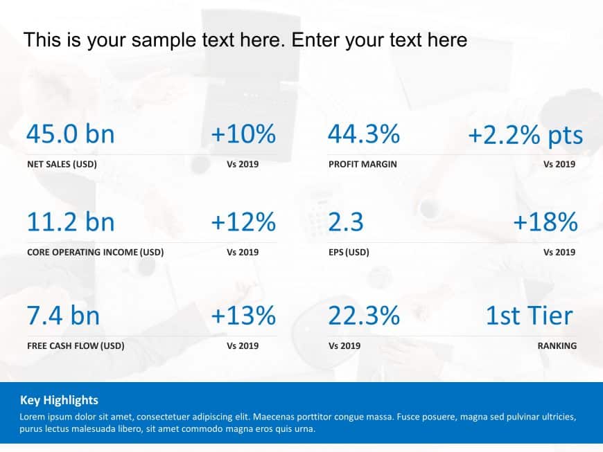 Key Financial Performance Metrics PowerPoint Template