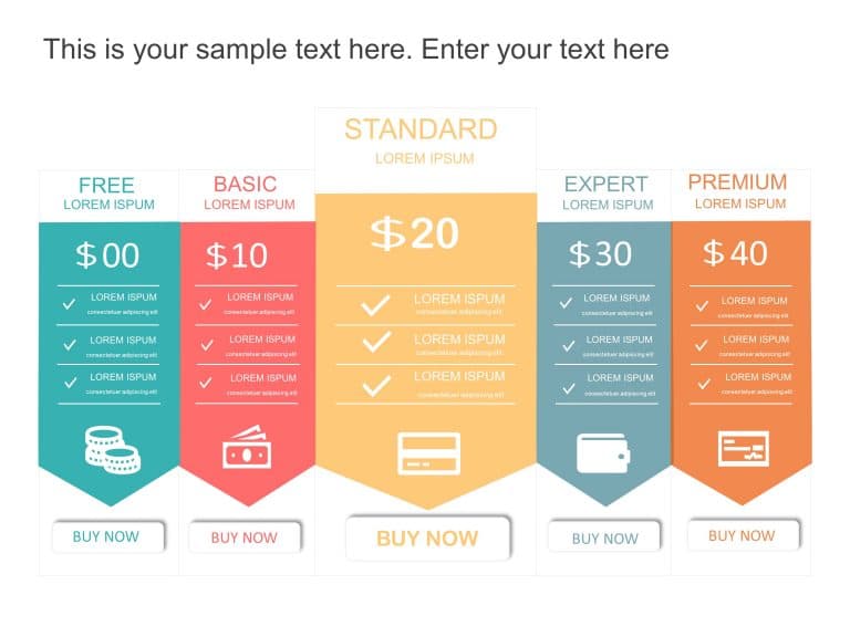 Pricing Options PowerPoint Template