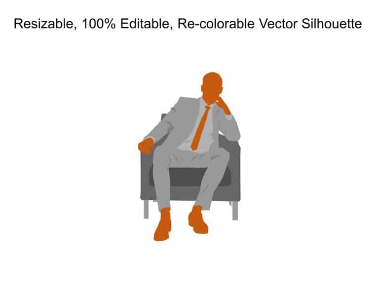 Business Man Silhouette PowerPoint Template & Google Slides Theme