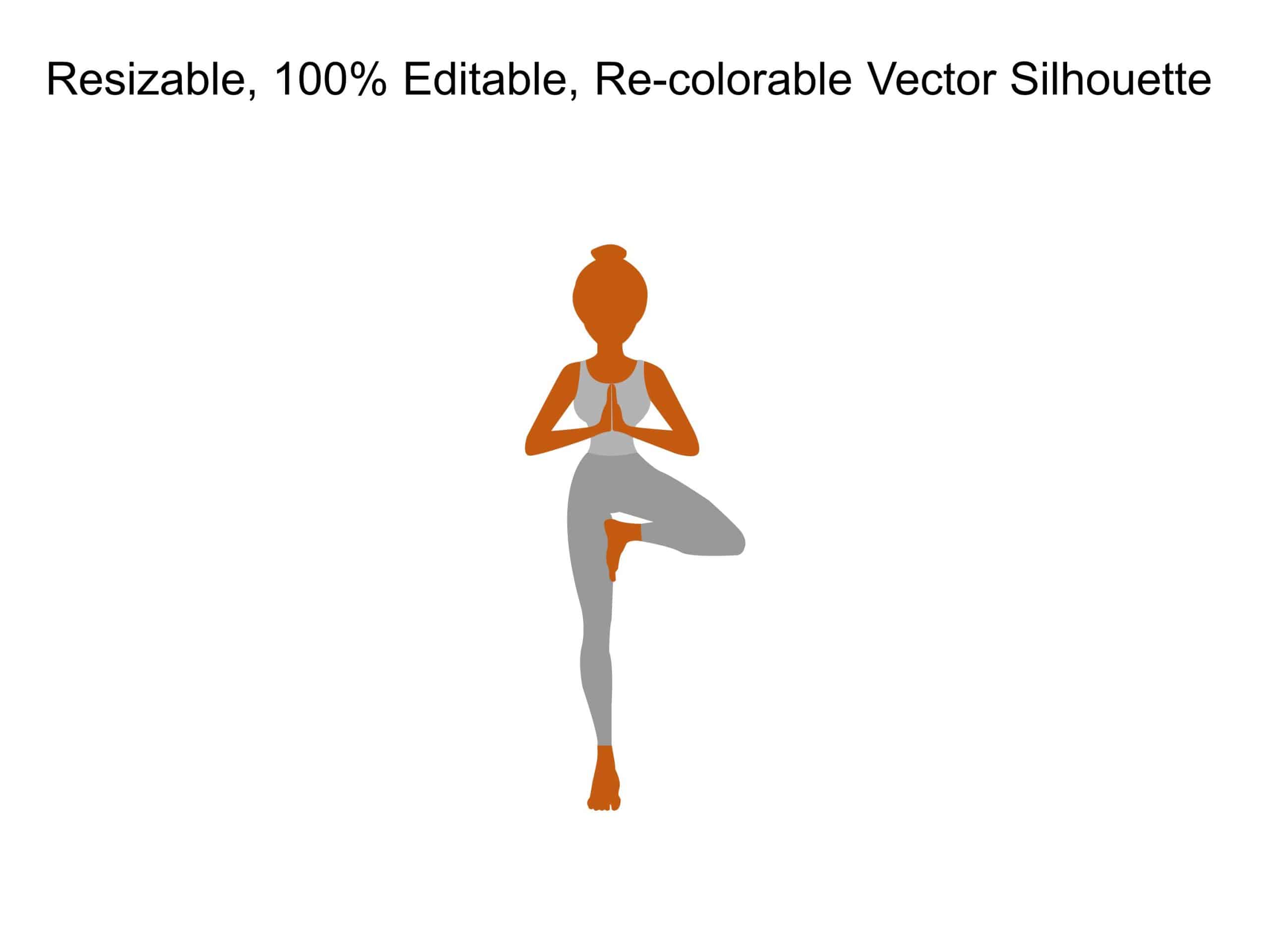 Woman Yoga Silhouette PowerPoint Template