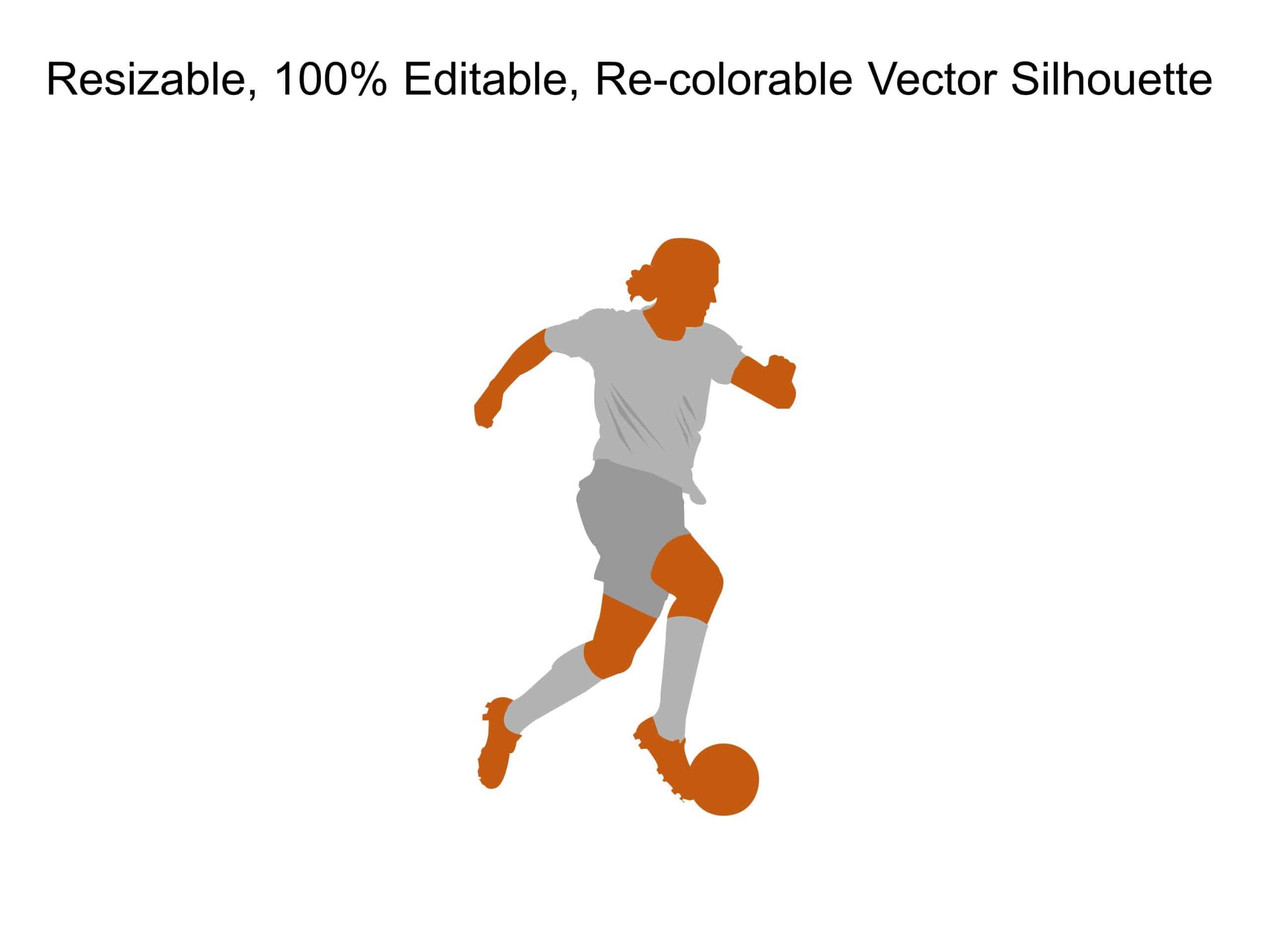 Man Football Silhouette PowerPoint Template & Google Slides Theme