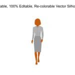 Business Woman Standing Silhouette