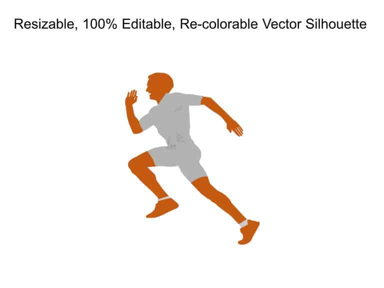 Man Running Silhouette PowerPoint Template & Google Slides Theme