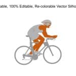 Woman Cycling Silhouette PowerPoint Template & Google Slides Theme
