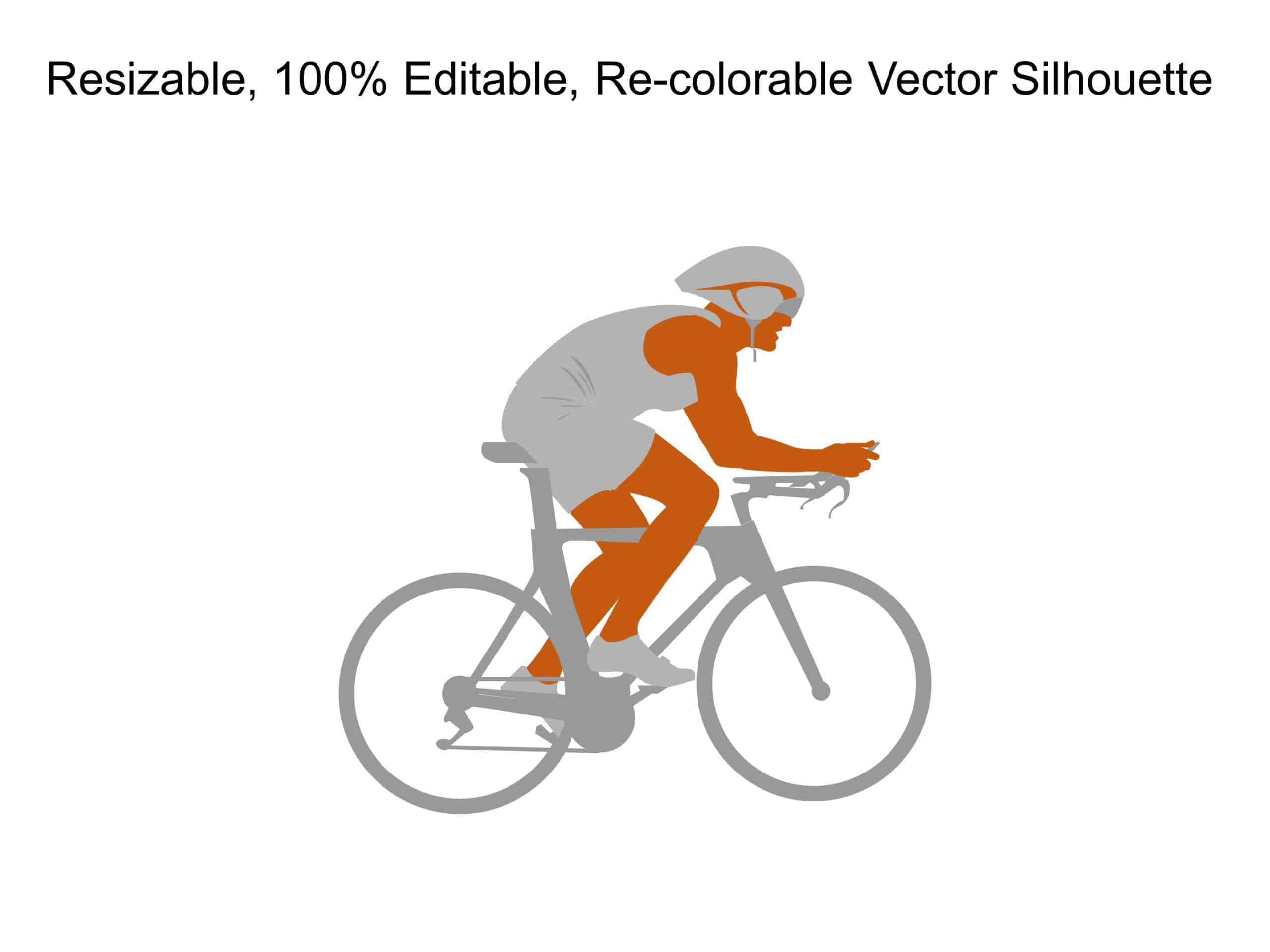 Woman Cycling Silhouette PowerPoint Template