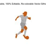 Man Active Football Silhoutte PowerPoint Template & Google Slides Theme