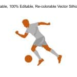 Man Active Football Silhoutte 1 PowerPoint Template & Google Slides Theme