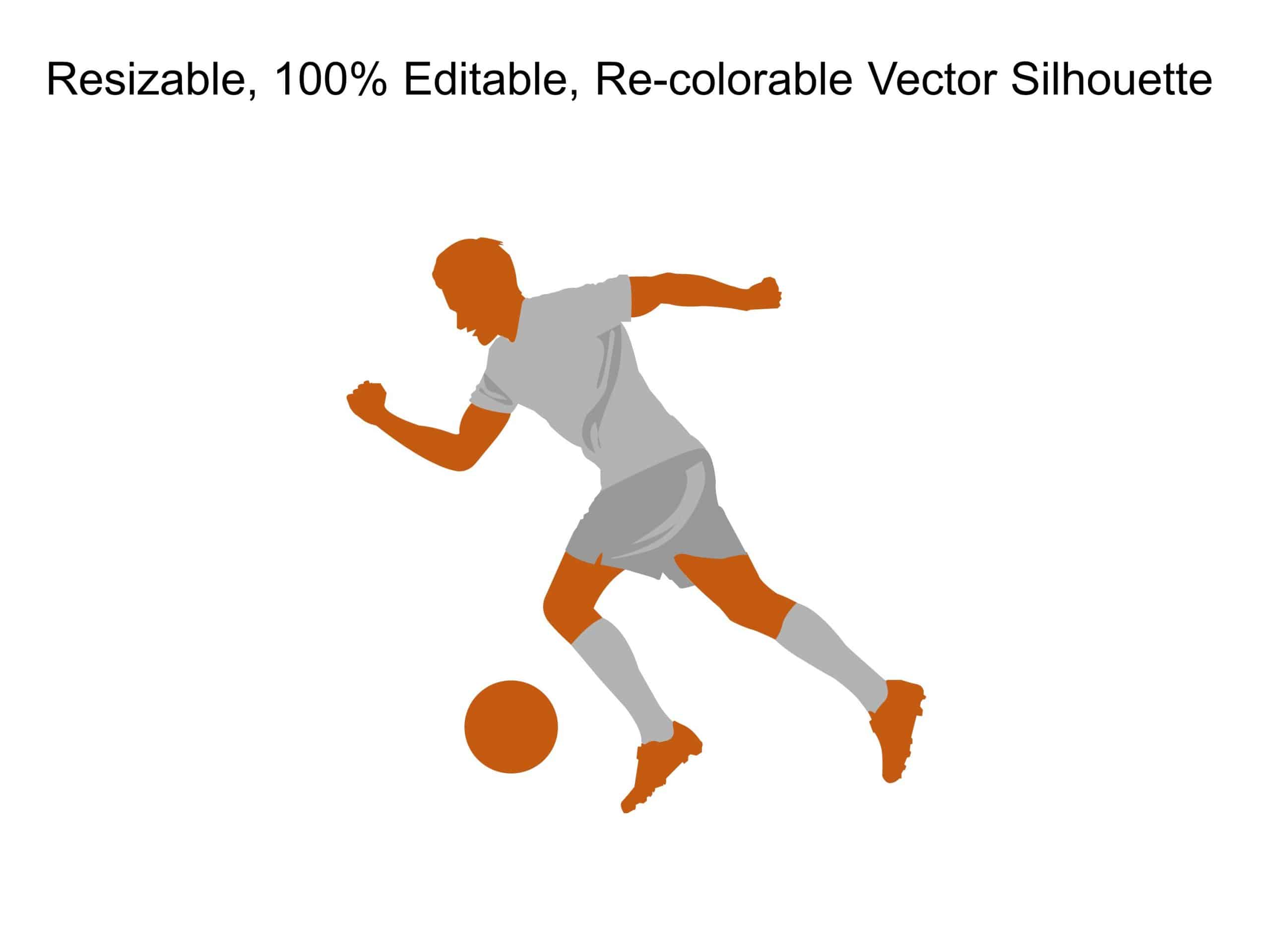 Man Active Football Silhoutte 1 PowerPoint Template & Google Slides Theme