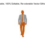 Business Man Walking Silhouette PowerPoint Template & Google Slides Theme