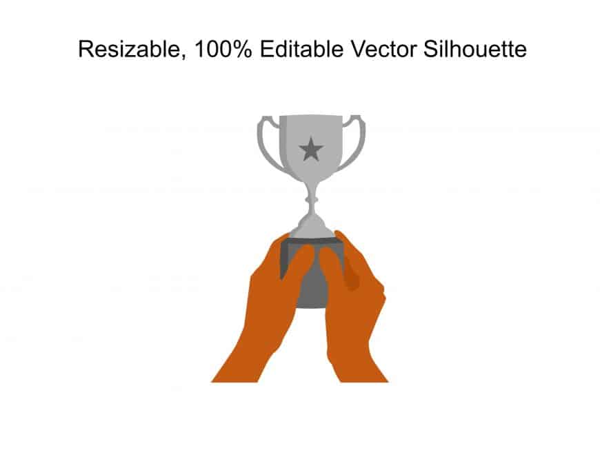 Accomplishment Winning Silhouette PowerPoint Template