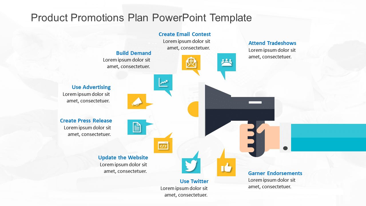 Product Promotions Plan PowerPoint Template & Google Slides Theme