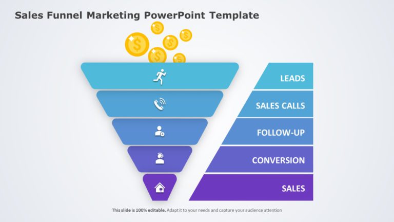Sales Funnel Marketing PowerPoint Template & Google Slides Theme
