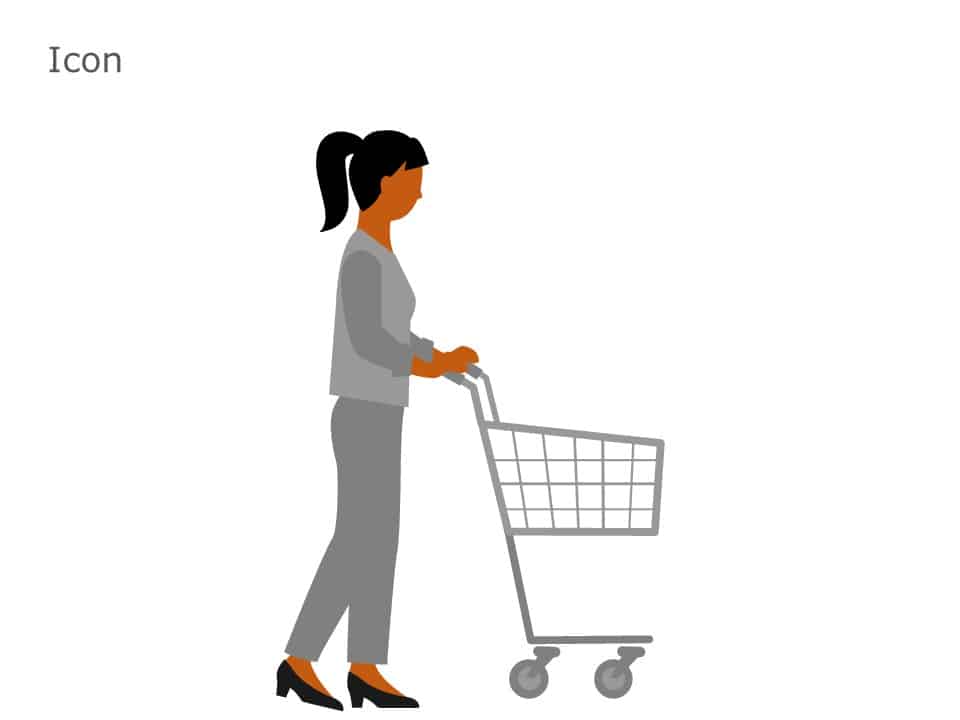 Shopping Cart Silhouette PowerPoint Template