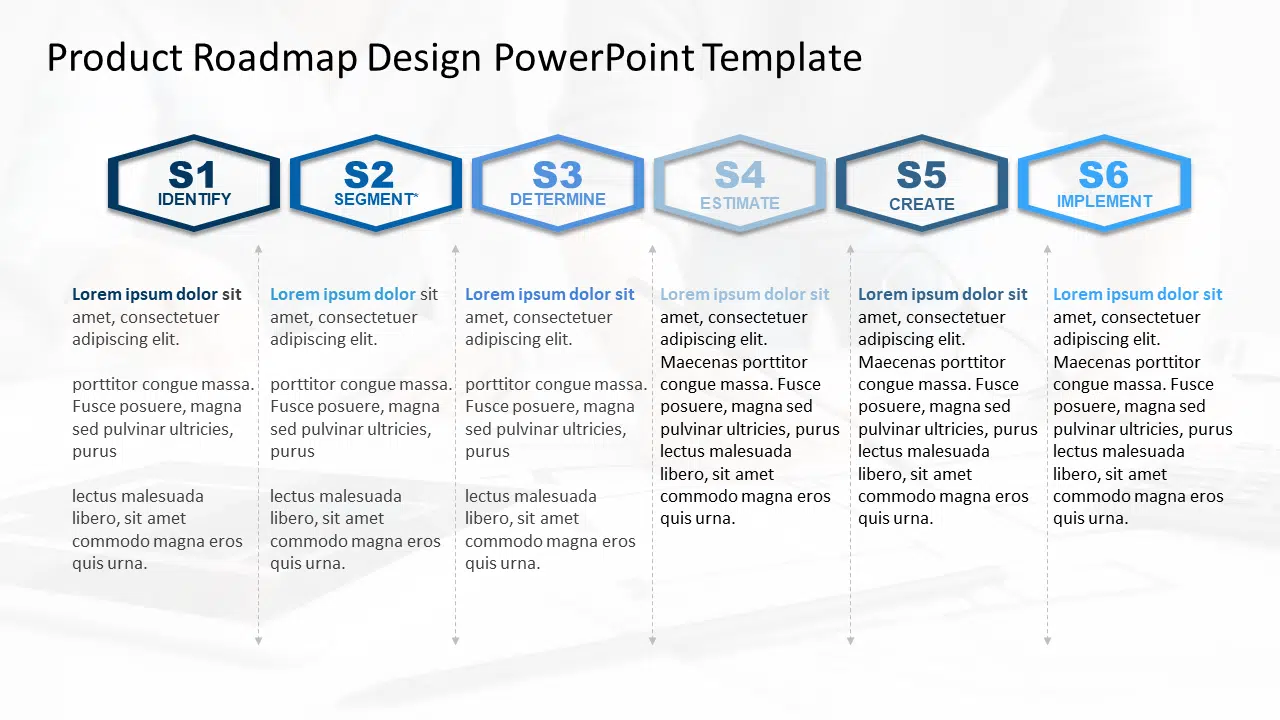 product roadmap design PowerPoint Template & Google Slides Theme