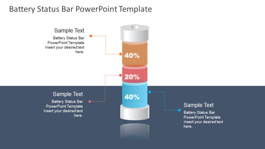 Battery Status Bar PowerPoint Template